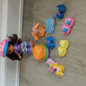 VintageSnap N Style Fisher Price Doll Accessories Clothing Shoes 14 piece Bundle